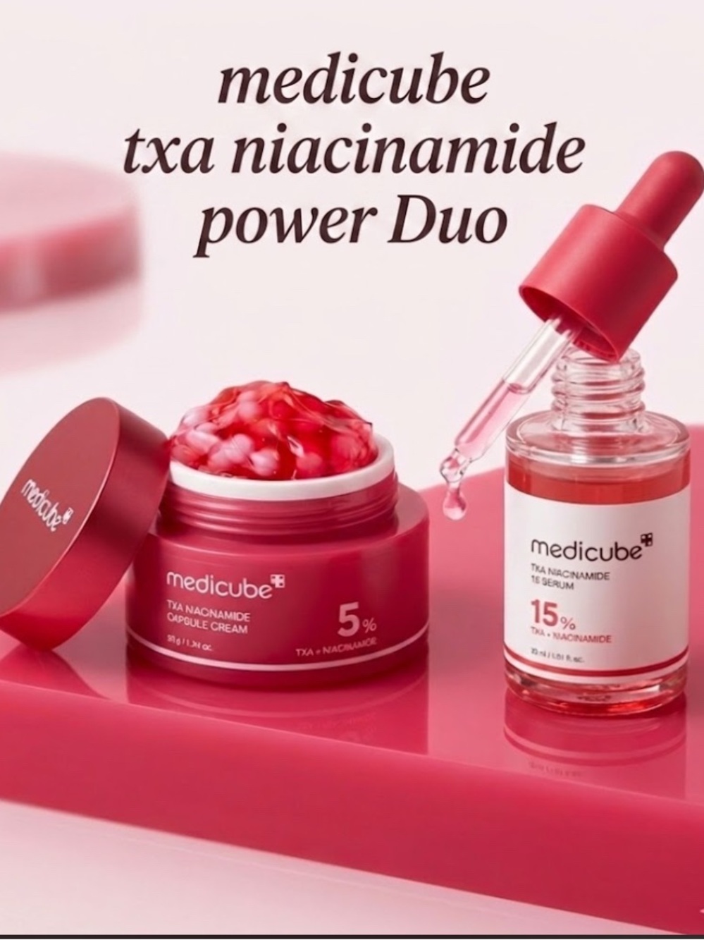 Medicube TXA Niacinamide Power Duo - Serum & Capsule Cream